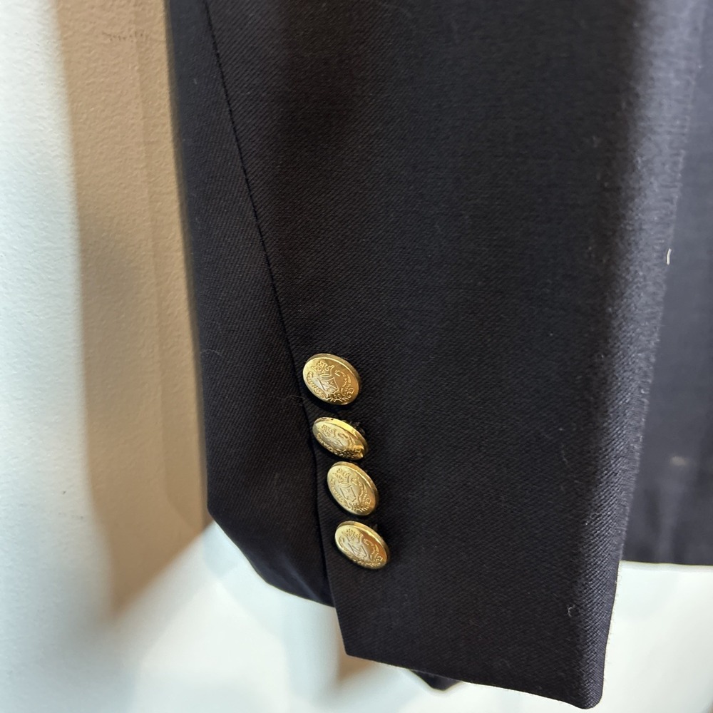 Jos A Bank Signature Collection Mens 48R Navy Blue 100% Wool 2-Button Blazer - Picture 4 of 7